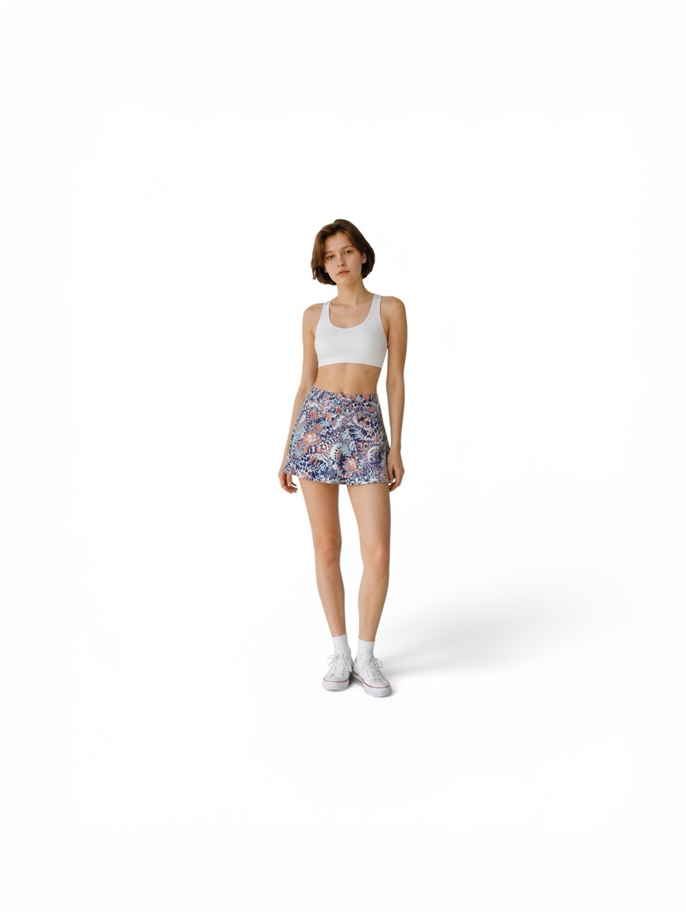 TALBOTS EVERYDAY STRETCH SKORT Flower Summer Sz Small Petite